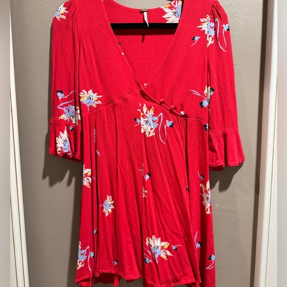 Free People Women's Floral Print Wrap Dress - Picture 3 of 10